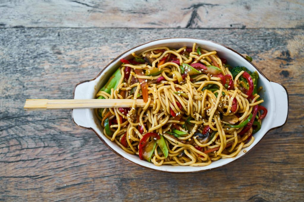 Vegan Spicy Stir Fried Noodles